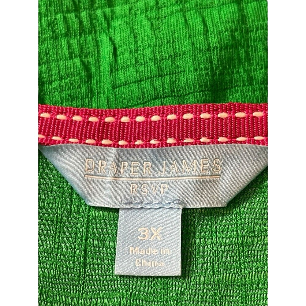 Draper James Kelly Green Short Sleeve Pullover Pocketed Textured Skater Dress 3x - Picture 6 of 15